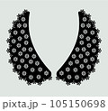 black cotton collar lace design vector. 105150698