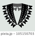 black cotton collar lace design vector. 105150703