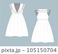short dress with vintage lace cotton fashion cad. 105150704