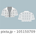 shirt with vintage lace cotton fashion cad. 105150709