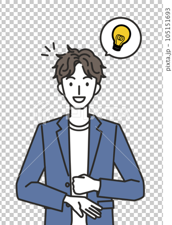 Men in casual office outfits 105151693