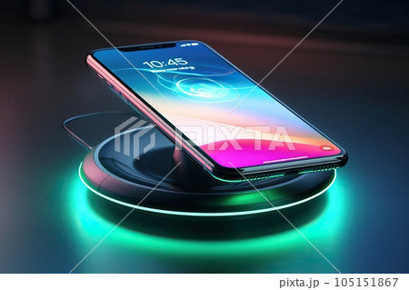 Wireless charging smartphone. Wireless charging smartphone. 105151867