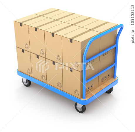 Trolley with boxes 105152212