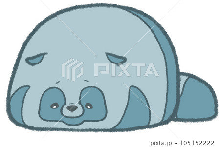 落ち込むたぬき（青） 105152222