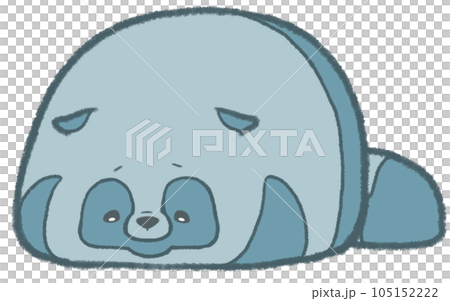 落ち込むたぬき（青） 105152222