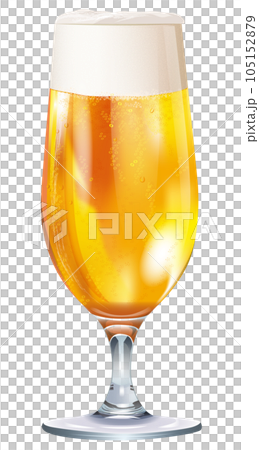Illustrations of beer in a glass 105152879