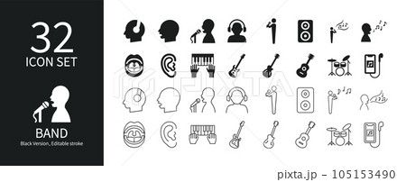 Music Band Icon Vector