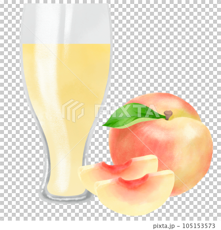 美味しそうな桃ジュースのイラスト 105153573