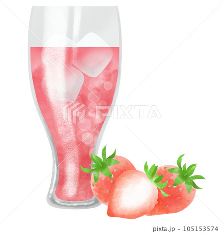 美味しそうなストロベリージュースのイラスト 美味しそうなストロベリージュースのイラスト 105153574