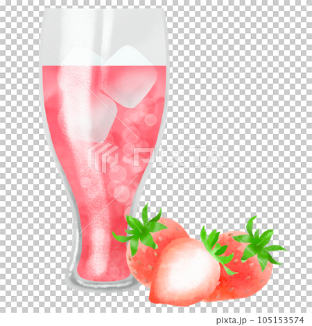 美味しそうなストロベリージュースのイラスト 美味しそうなストロベリージュースのイラスト 105153574