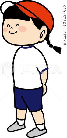 休めの姿勢の女の子02 105154635