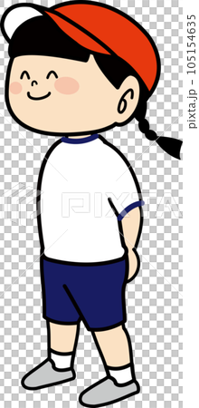 休めの姿勢の女の子02 105154635