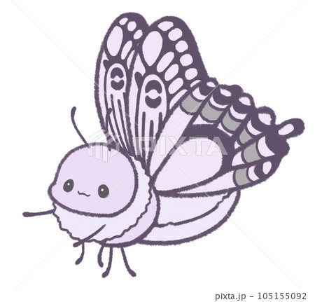 あしを前にのばす蝶(紫) あしを前にのばす蝶(紫) 105155092