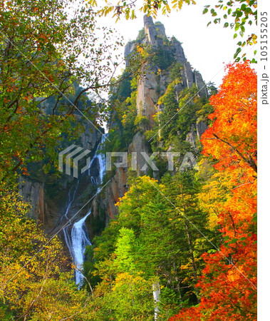 秋の銀河の滝（層雲峡・大雪山国立公園） 105155205