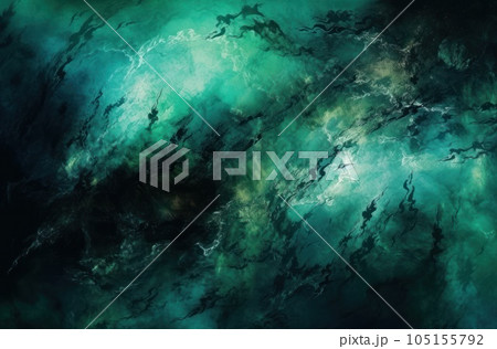 Dark green and scary grunge wall concreate texture background. AI Generative. 105155792
