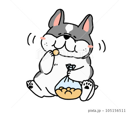 おやつを食べいているフレンチブルドッグ 105156511