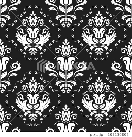 Orient Damask Seamless Background With Arabesques 105156802