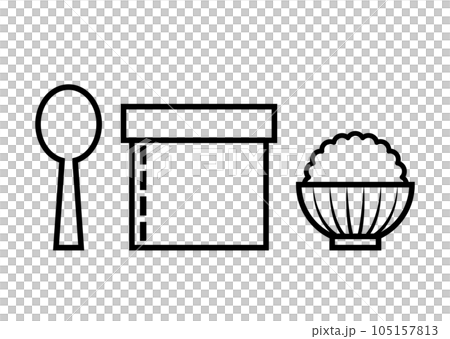 しゃもじとおひつとご飯 105157813