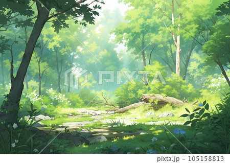 繊細で芸術的な自然系背景イラストのイラスト素材 [105158813] - PIXTA