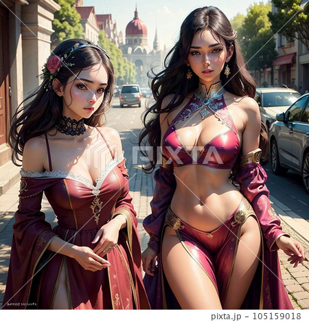 黒いビキニの女性 105159018