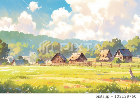 街や村系背景イラスト 105159760