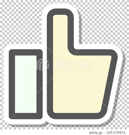 Sticker style mini mini icon good mark Sticker style mini mini icon good mark 105159931