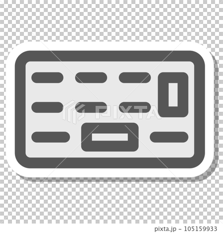 ステッカー風ミニミニアイコン キーボード ステッカー風ミニミニアイコン キーボード 105159933