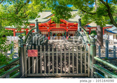 兵庫県西宮市　真夏の西宮神社と瑞寳橋 105164090