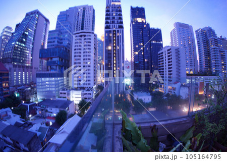 Evening View of Sukhumvit soi 23 in Bangkok 105164795