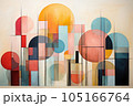 Abstract background. Geometric drawing. 105166764