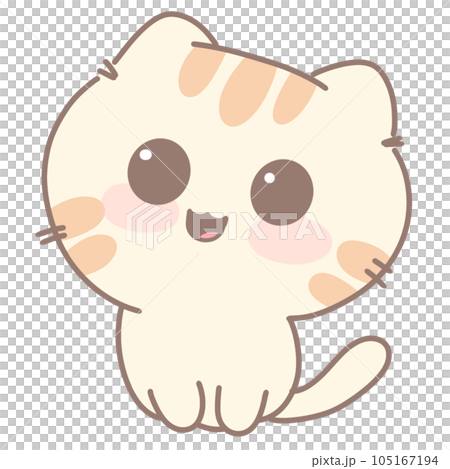 Cartoon cute cat smile Cartoon cute cat smile 105167194