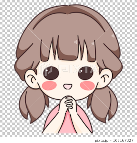 Cartoon cute girl  105167327