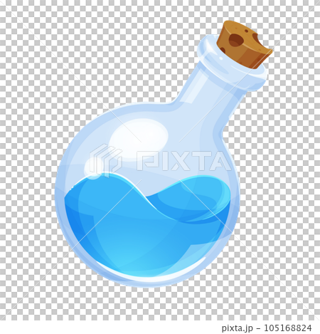 傾いたポーションのイラスト 105168824