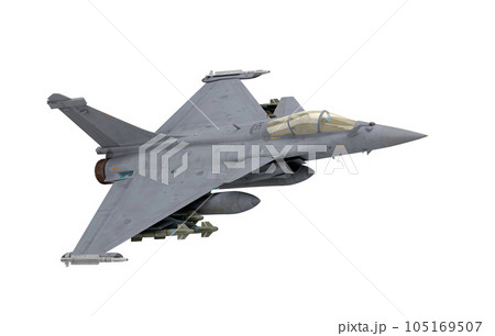 attack fighter perspective view 3d render on white 105169507