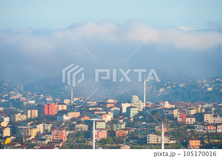Rare early morning winter fog above the Istanbul city skyline a Rare early morning winter fog above the Istanbul city skyline a 105170016