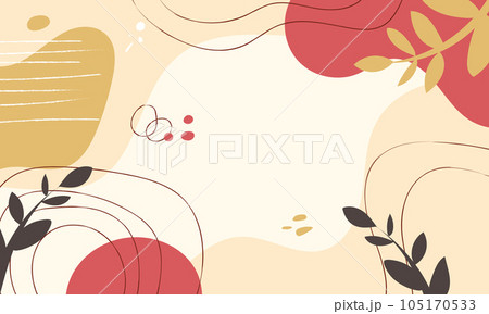 手描きフラット抽象的な形の背景 手描きフラット抽象的な形の背景 105170533