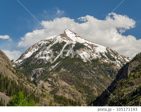 Sunny view of landscape around Ouray Sunny view of landscape around Ouray 105171193