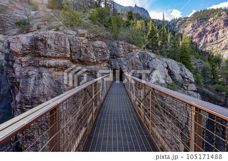 Sunny view of landscape around Ouray 105171488