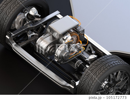 電気自動車用のモーター駆動のカットイメージ 105172773