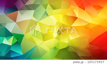 Abstract background from many triangles, bright colors gradient. Modern colorful mosaic background, backing 105173957