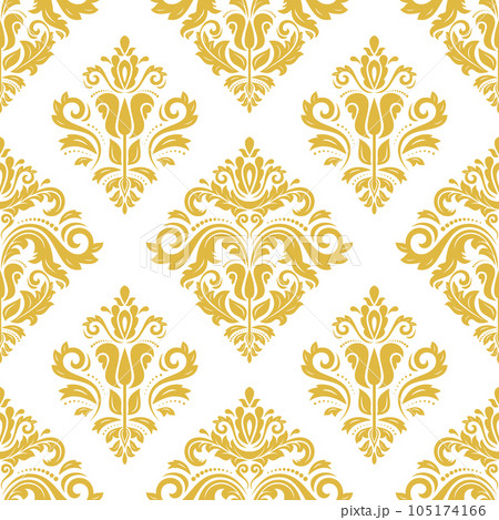 Classic Seamless Vector Fine Pattern With Arabesques 105174166