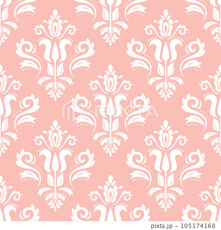 Orient Damask Seamless Vector Background With Arabesques 105174168