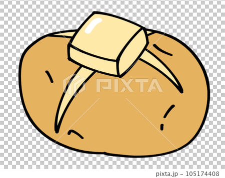 Illustration material of simple potato butter Illustration material of simple potato butter 105174408