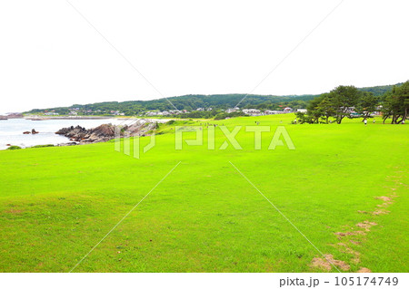 八戸市種差海岸の種差天然芝生地 八戸市種差海岸の種差天然芝生地 105174749