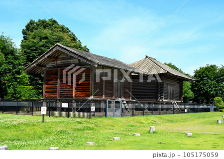 校倉造の倉庫が復元されてある中宿歴史公園 校倉造の倉庫が復元されてある中宿歴史公園 105175059