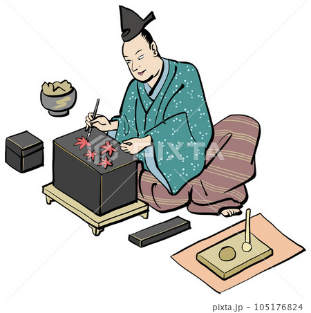 蒔絵師-漆器の重箱をつくる 105176824