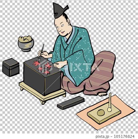 蒔絵師-漆器の重箱をつくる 105176824