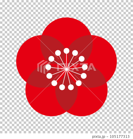 梅花矢量圖圖標 梅花矢量圖圖標 105177313