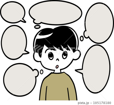 男の子と吹き出し 105178180