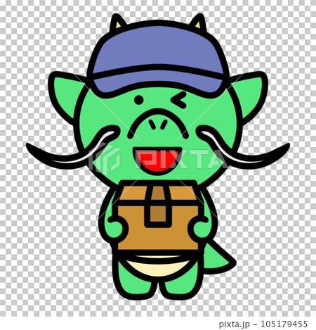荷物を配達する辰のイラスト 荷物を配達する辰のイラスト 105179455